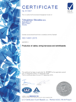 ISO 14001 Certificate Slovakia